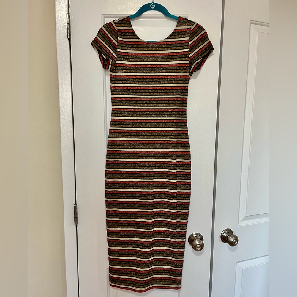 Bardot Midi Dress CHRISTMAS